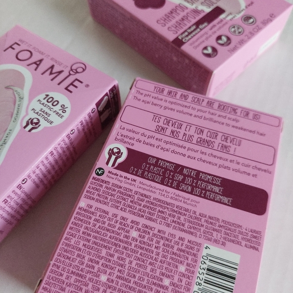 3pcs NEW FOAMIE Shampoo Bar Soap Fine Hair 2.8oz X3 - Picture 3 of 3